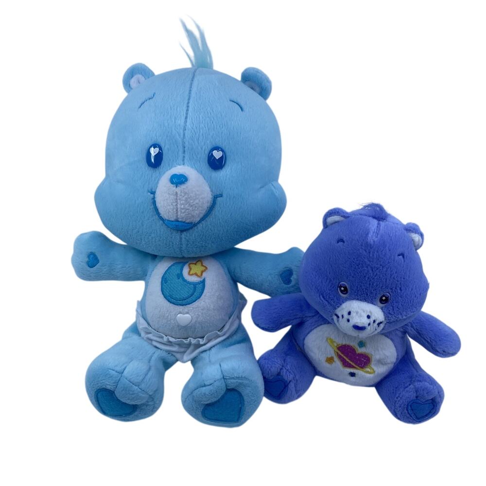 Care Bears Bedtime Cub w/ Diaper 13" & Daydream Bear 6" Plush Lot of 2